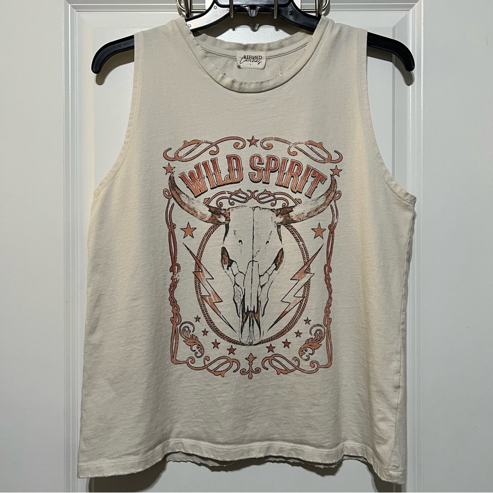 Refined Canvas Wild Spirit Sleeveless Graphic Tee Shirt Tank Top